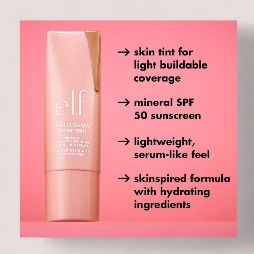 Halo Glow Skin Tint SPF 50 - e.l.f - 6 Light Cool- foundation - Picture 3 of 8
